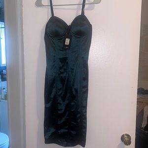 BUSTIER MIDI BODYCON DRESS